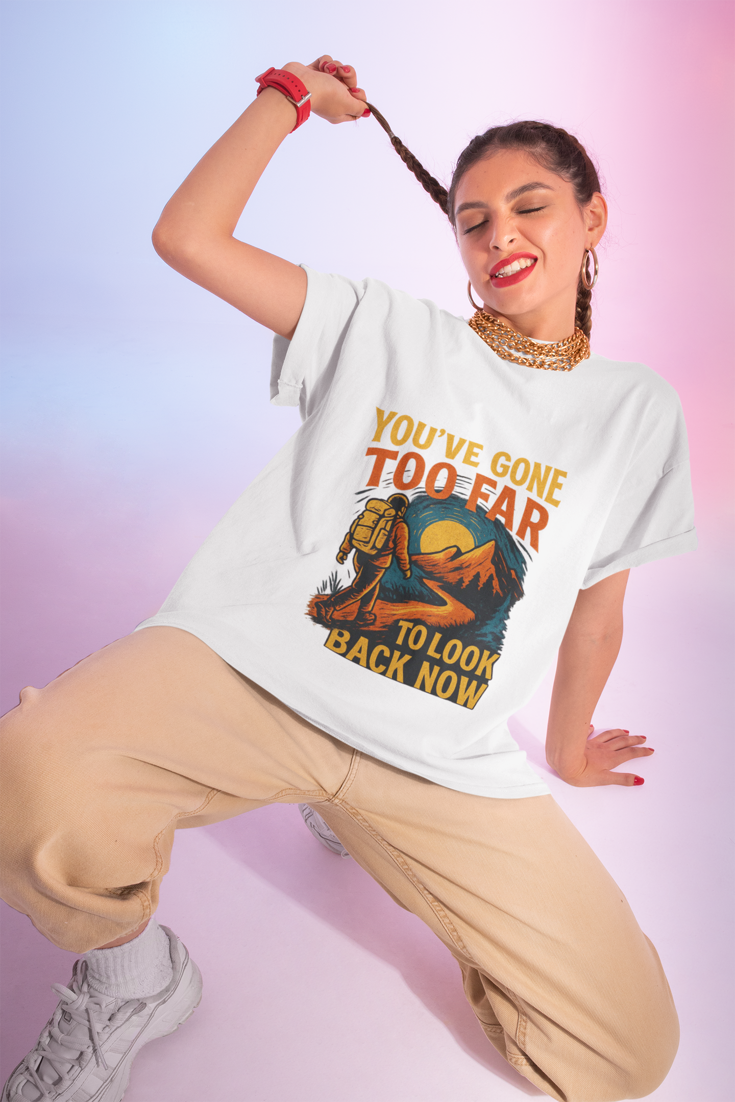 Motivational Box Tee - 'You've Gone too Far to Look Back Now'